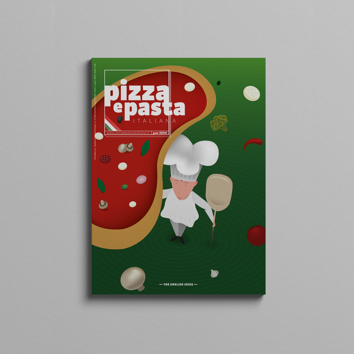 Pizza e pasta copertina illustrazione pizza
