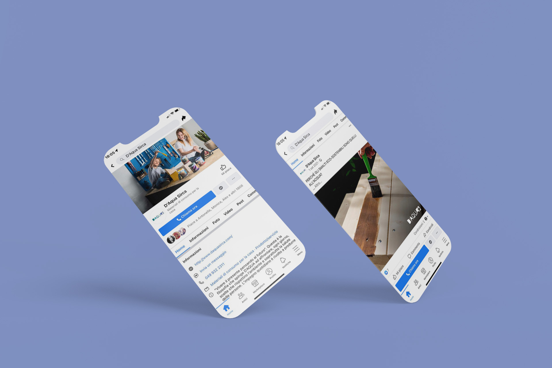 D'AQUA social media mockup